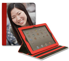 red iPad cover